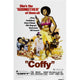 Coffy movie poster featuring Pam Grier from the 1973 film, available in multiple sizes.