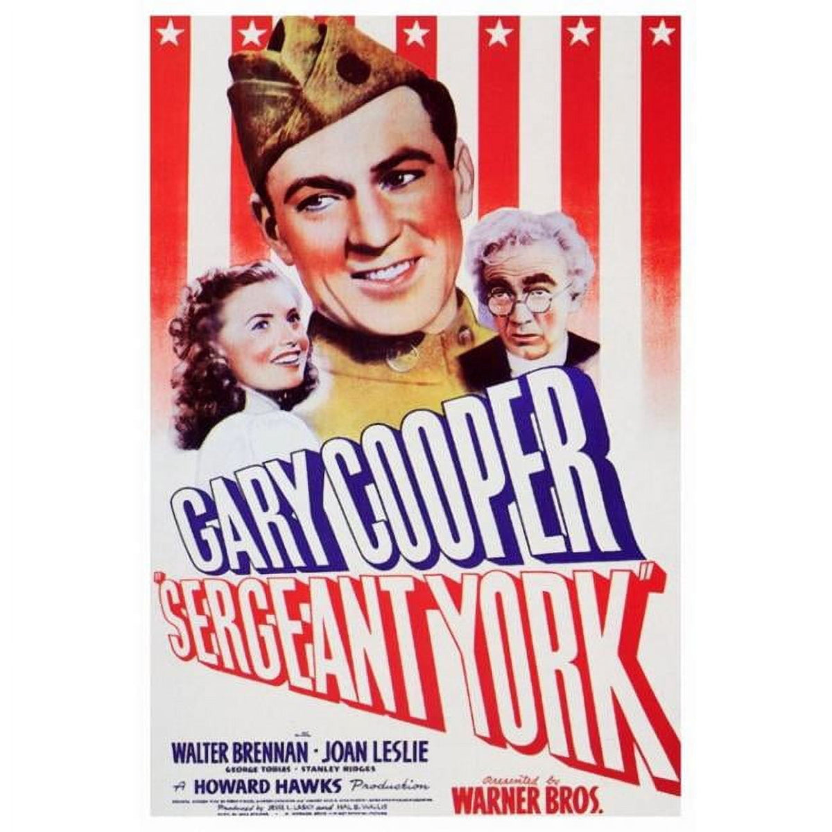 Sergeant York Movie Poster Print 27x40 size showcasing classic film art.