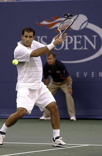Pete Sampras US Open action photo print in multiple sizes.