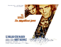 The Magnificent Seven Movie Masterprint Poster featuring Steve McQueen, Yul Brynner, and Eli Wallach
