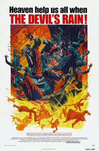 The Devil's Rain 1975 movie masterprint poster featuring chilling horror imagery.