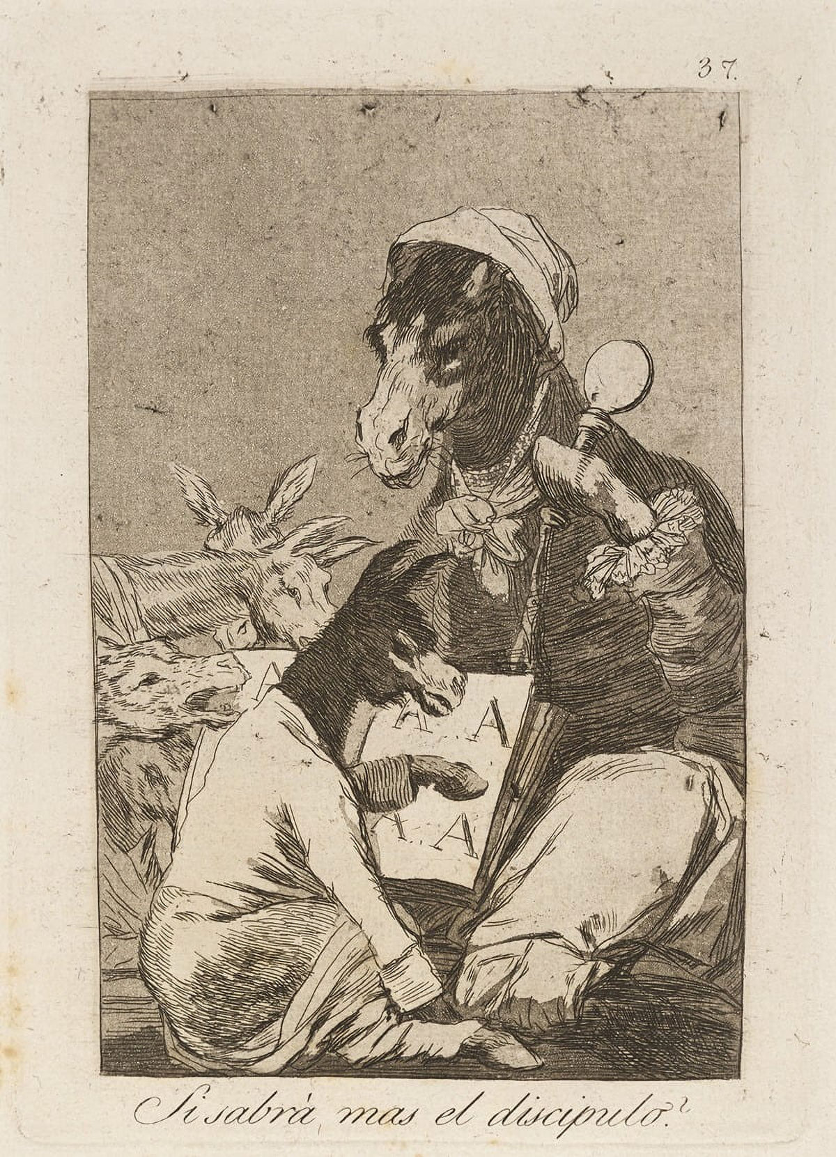 Si sabrá más el discípulo poster print by Francisco de Goya