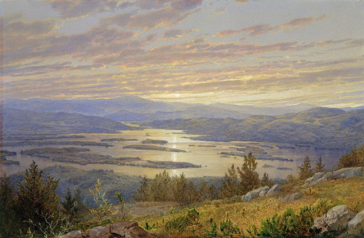 Lake Squam from Red Hill 1874 Art Print by William Trost Richards