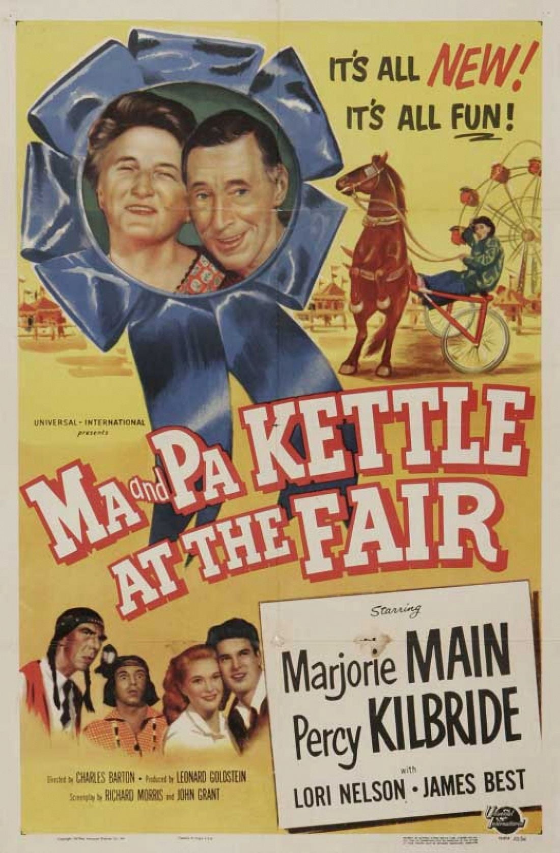 Ma and Pa Kettle at the Fair vintage movie poster 11x17