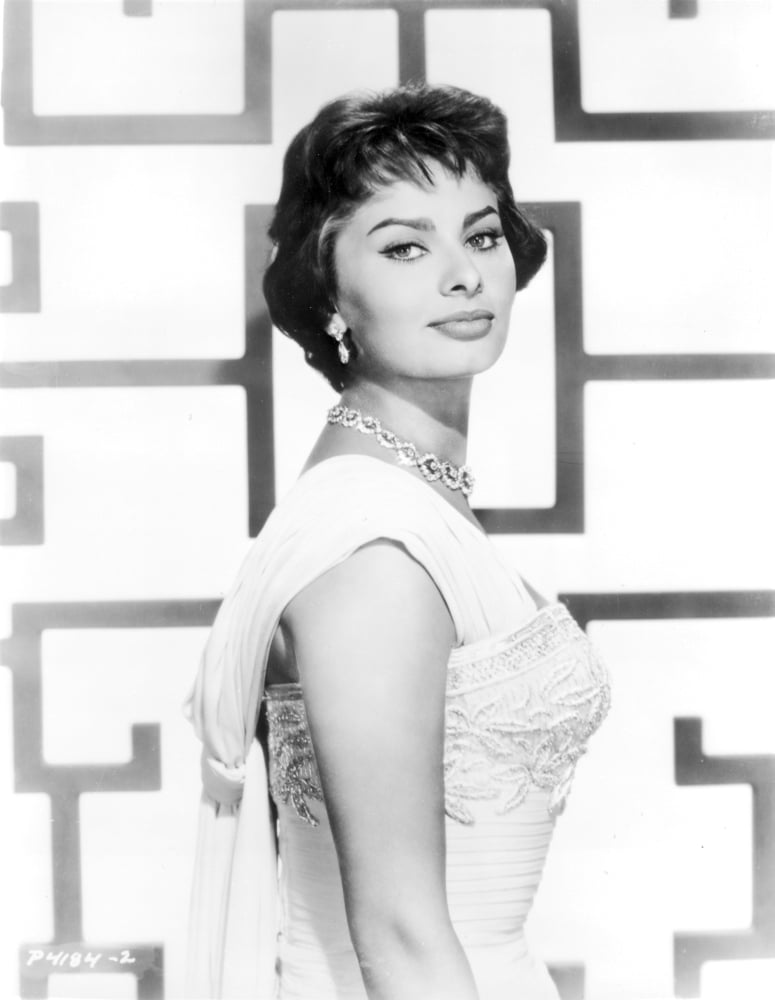 Sophia Loren classic photo print showcasing the iconic Hollywood actress.