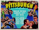 Pittsburgh Bottom Right From Left Movie Poster Print featuring Randolph Scott, Marlene Dietrich, and John Wayne