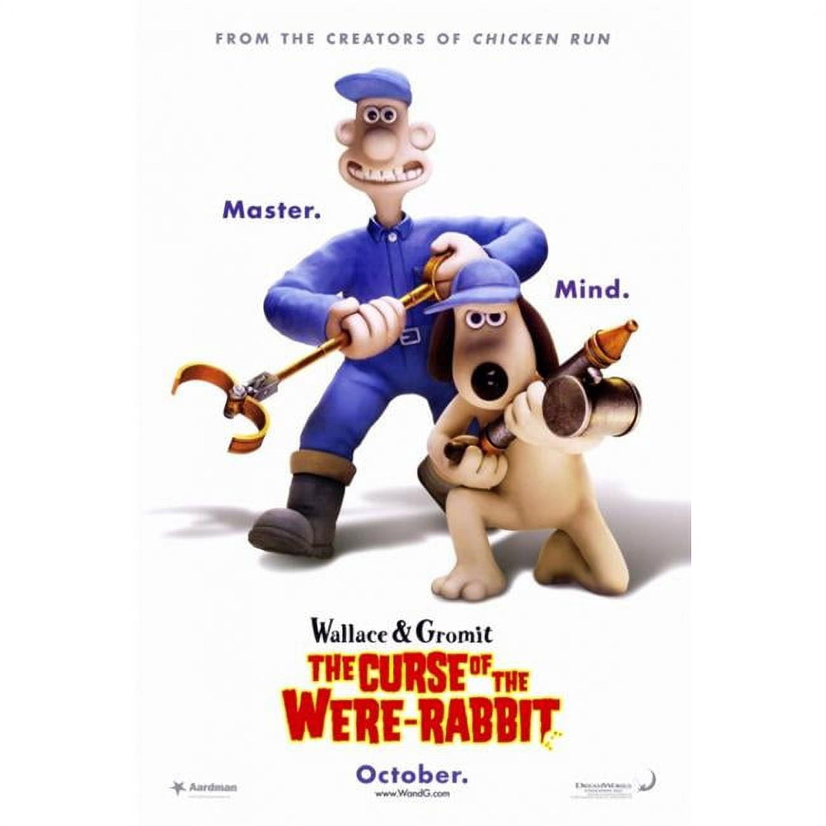 Wallace & Gromit: The Curse of the Were-Rabbit Movie Poster Print 27x40