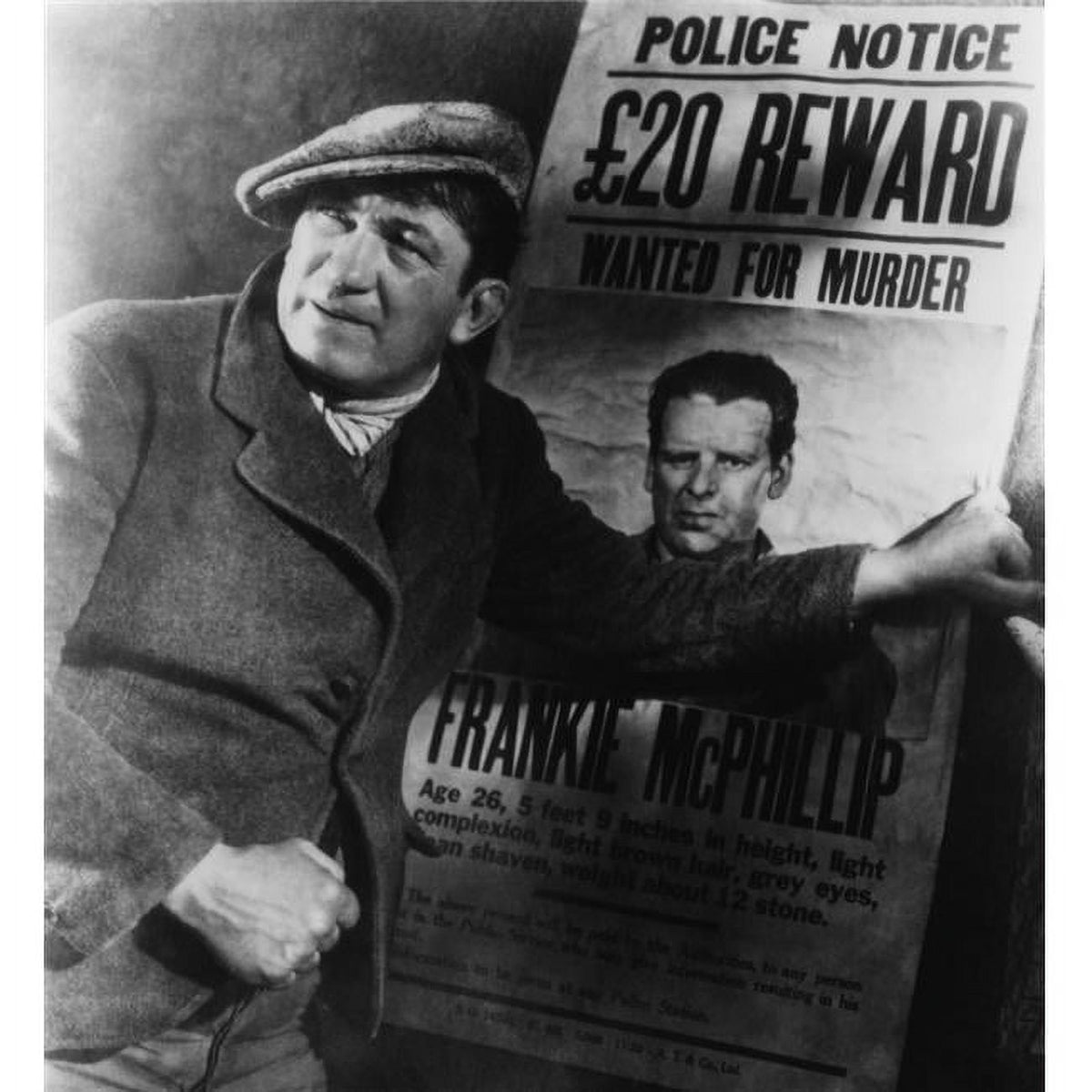 1935 The Informer photo print featuring Victor McLaglen