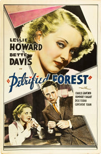 The Petrified Forest movie poster print featuring Bette Davis and Leslie Howard.