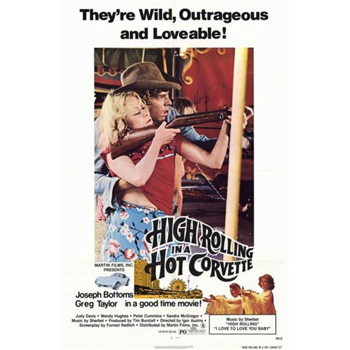 High Rolling in a Hot Corvette Movie Poster 11x17 inches.