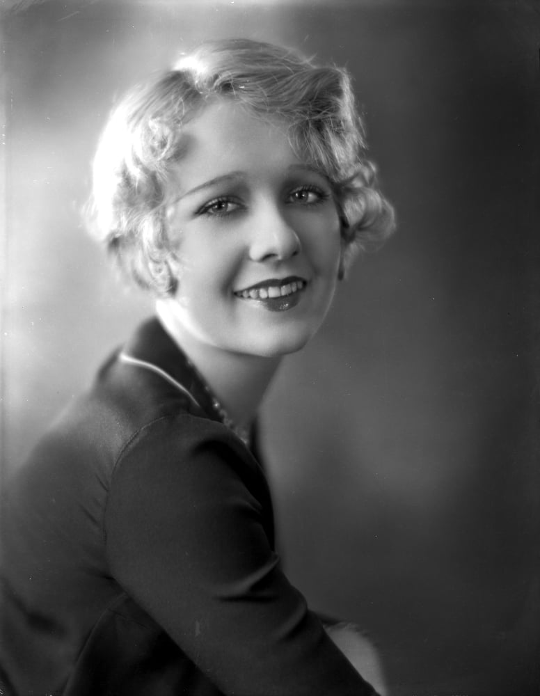 Anita Page smiling portrait photo print, vintage Hollywood decor.