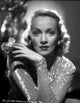 Marlene Dietrich posed in a glossy classic sweater photo print.