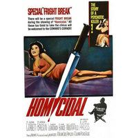 Homicidal Movie Poster Print in 27x40 size for home décor.
