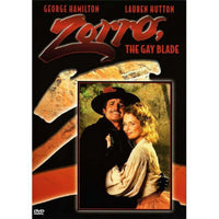 Zorro the Gay Blade movie poster featuring vibrant colors and iconic design.