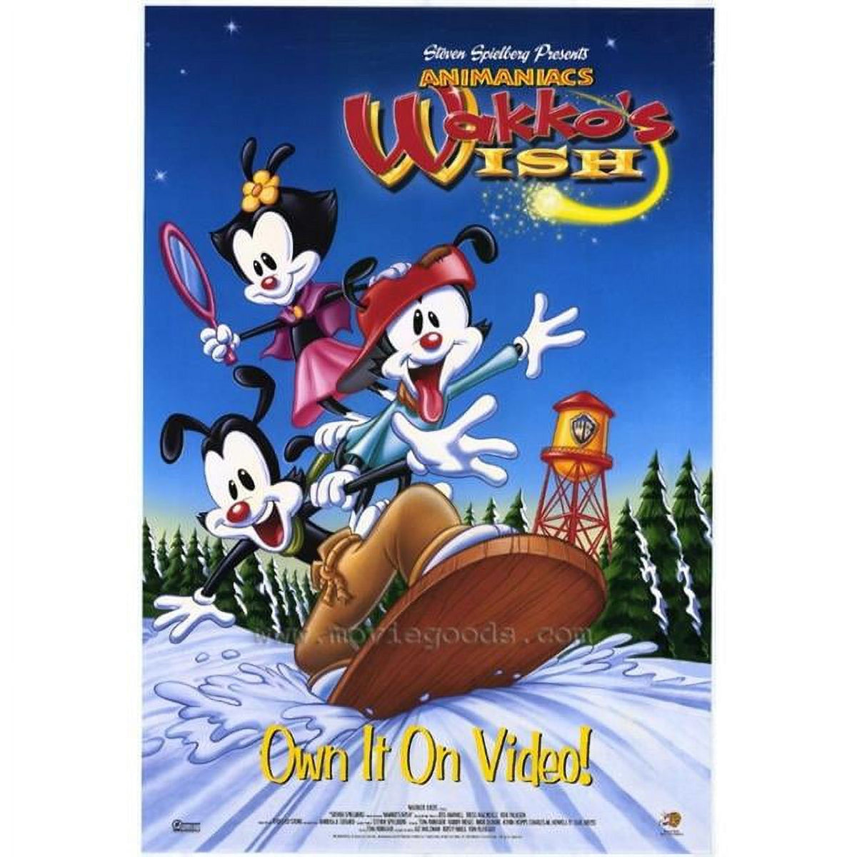 Wakko's Wish Movie Poster Print featuring vibrant colors and characters.