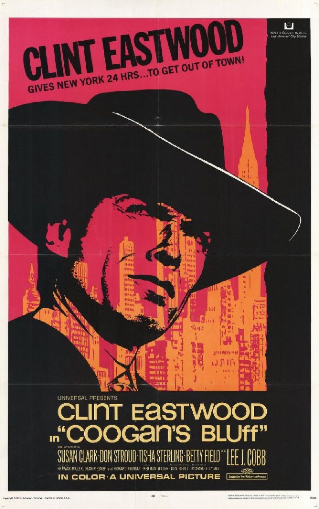 Coogan's Bluff Movie Poster 11x17 print showcasing classic cinema art.