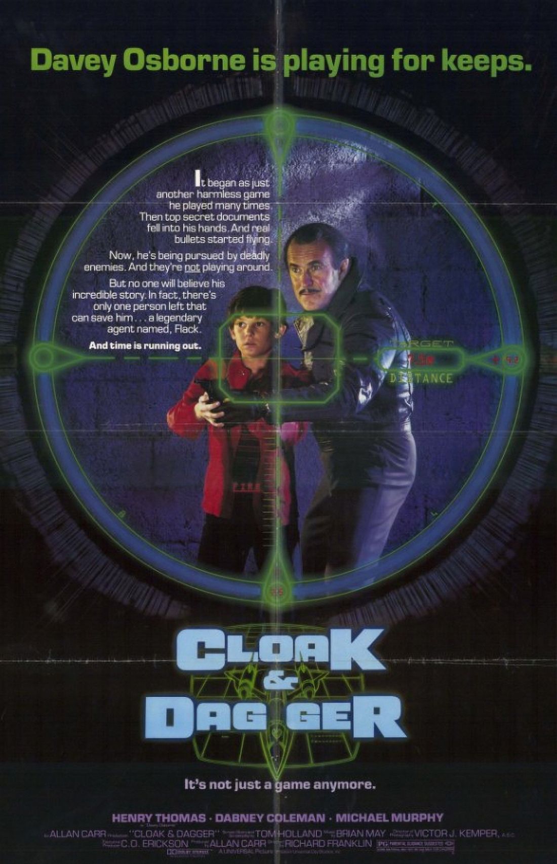 Cloak & Dagger Movie Poster 11x17 print showcasing adventure and mystery.