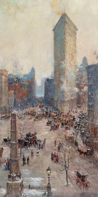 Flat Iron Building poster print by Colin Campbell Cooper, showcasing iconic architecture.