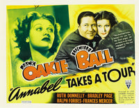 Annabel Takes A Tour movie poster print featuring Jack Oakie and Lucille Ball from 1938.