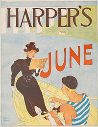 Harper's June (1894) art print by Edward Penfield, vibrant summer artwork.