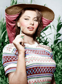Sophia Loren vintage photo print from 1956, available in multiple sizes.