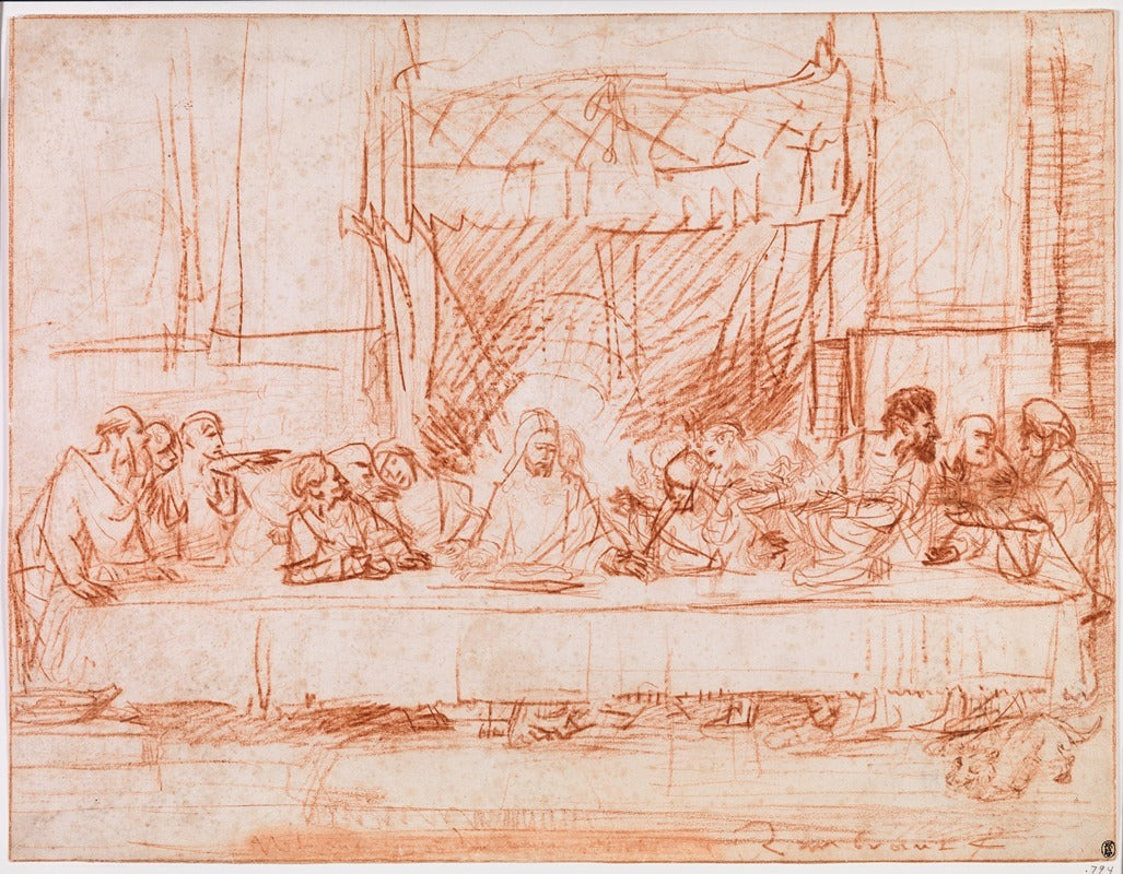 The Last Supper poster print inspired by Leonardo da Vinci