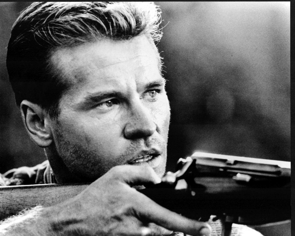 Val Kilmer close-up photo print from The Ghost and The Darkness holding a gun.