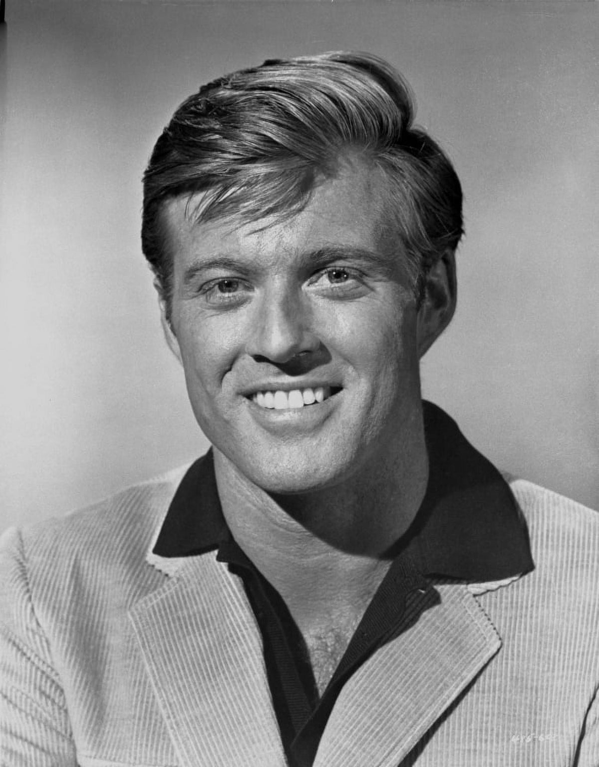 Robert Redford smiling portrait photo print in multiple sizes.