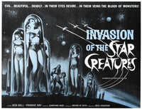Invasion of the Star Creatures half-sheet film poster print from 1962