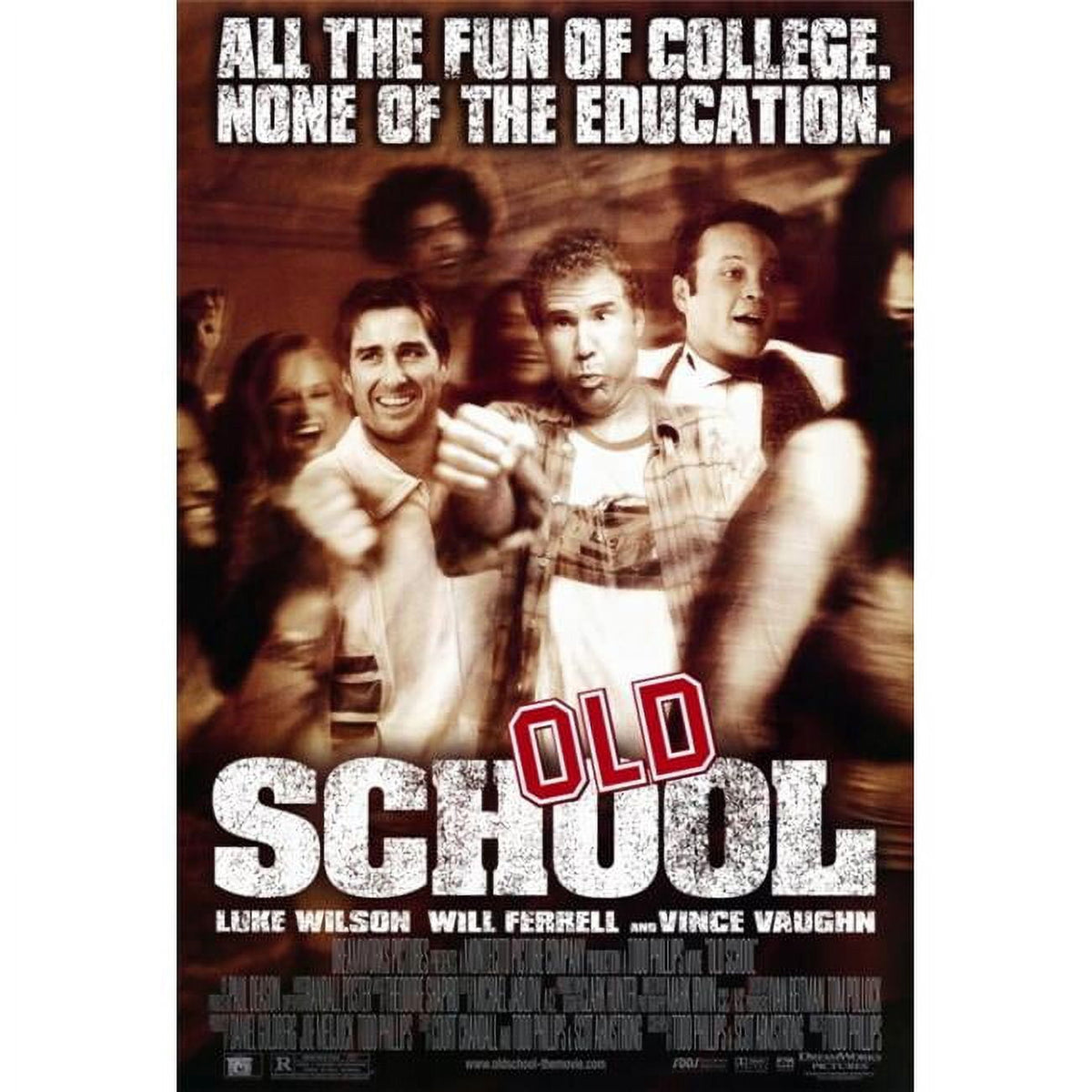 Vintage Old School Movie Poster Print measuring 27x40 inches.