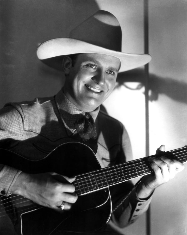 Gene Autry vintage photo print from the 1940s in 8x10 and 24x30 sizes.