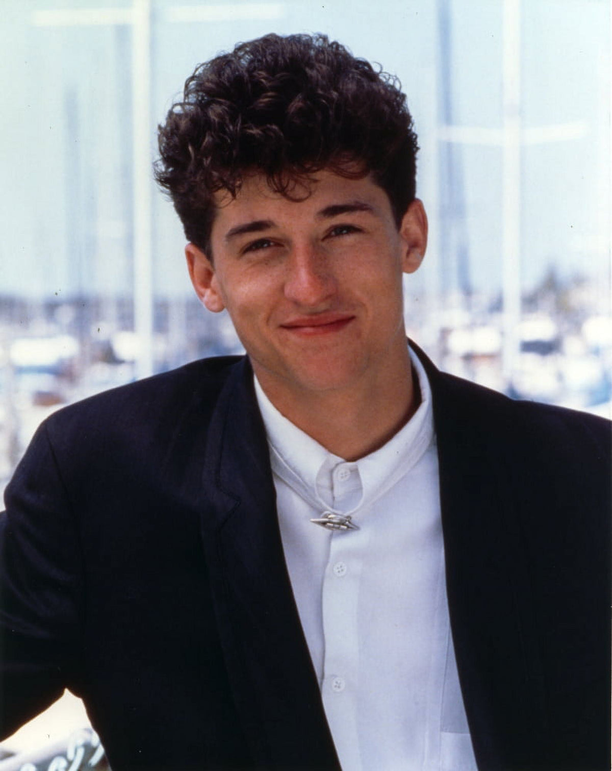 Close-up portrait photo print of Patrick Dempsey in a tuxedo.