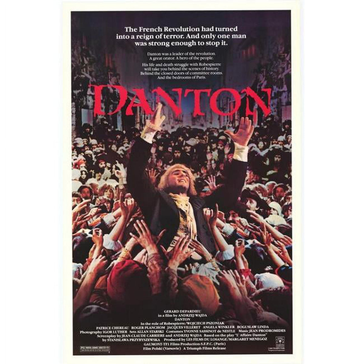 Danton Movie Poster Print 27x40 showcasing iconic film imagery.