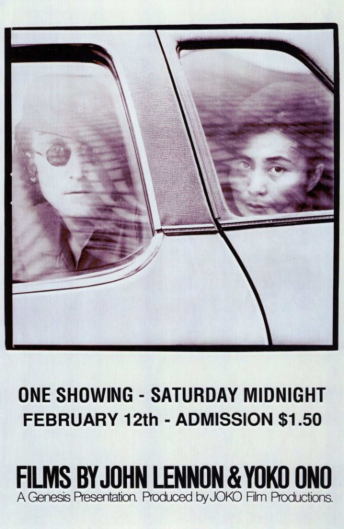 Films by John Lennon & Yoko Ono movie poster in 11x17 size.