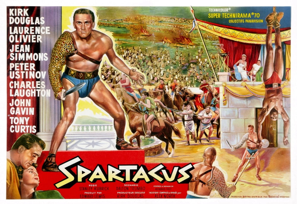Spartacus Movie Masterprint Poster featuring Kirk Douglas