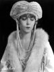 Vilma Banky vintage photo print with beaded hat and furry shawl.