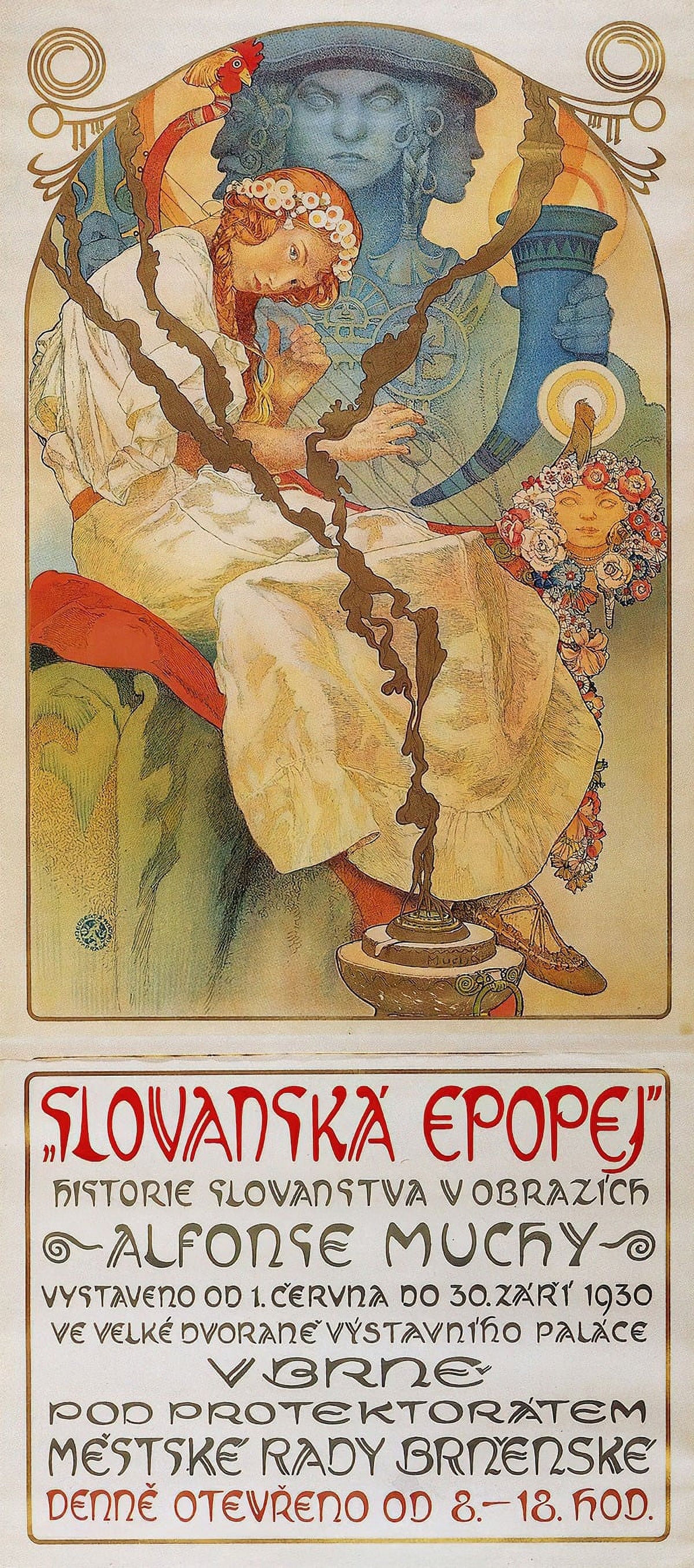 The Slav Epic Exhibition Poster Print by Alphonse Mucha