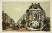 Gravure Paris En 1874 La Fontaine Saint Michel Poster Print
