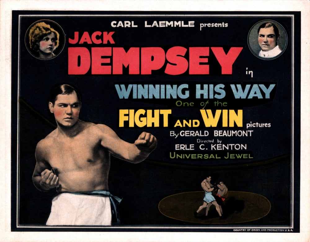 Jack Dempsey 1924 Winning His Way photo print