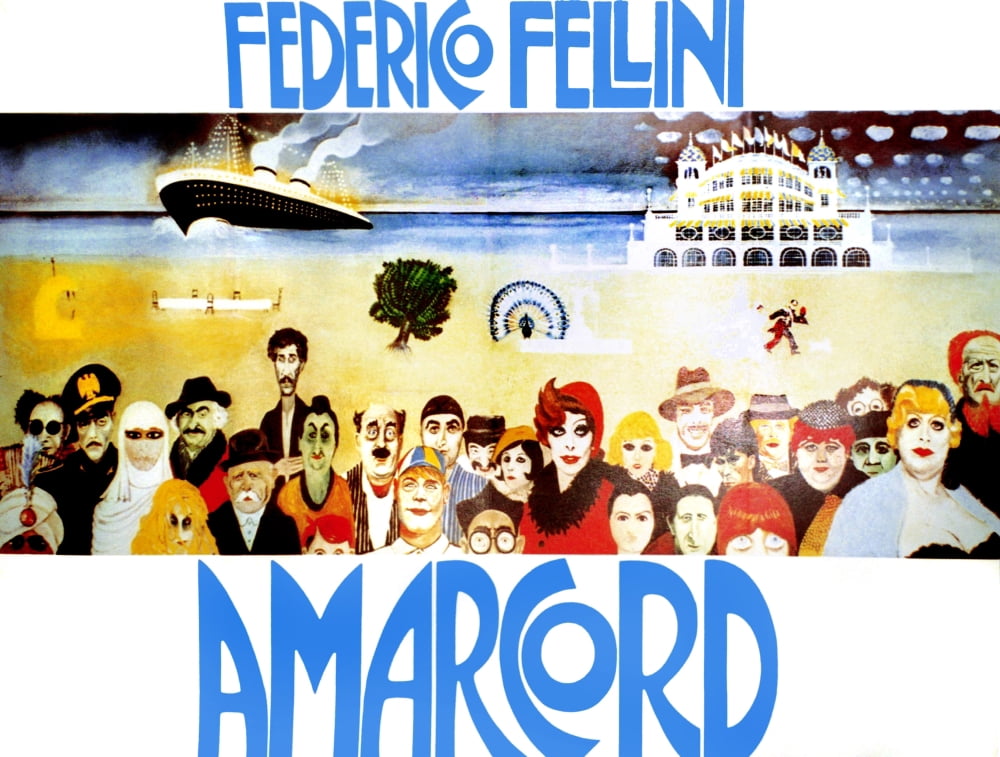 Amarcord Movie Poster Masterprint showcasing classic film imagery.