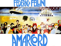 Amarcord Movie Poster Masterprint showcasing classic film imagery.