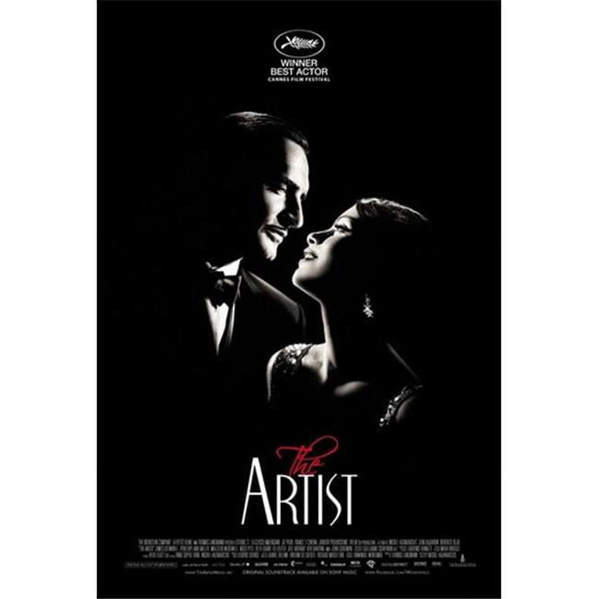 'The Artist' movie poster print in 11x17 size, showcasing classic cinema art.