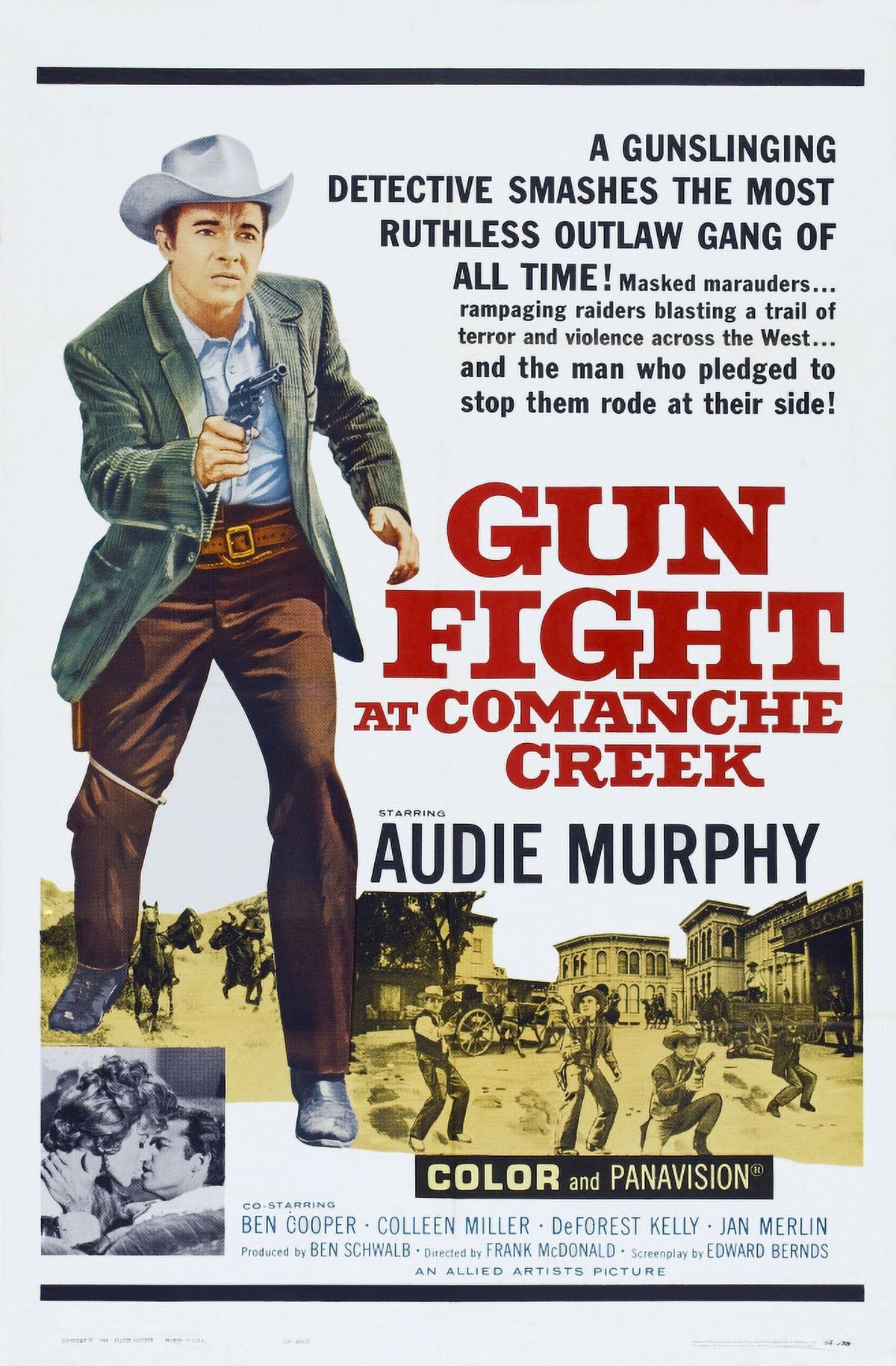Gunfight at Comanche Creek movie poster featuring Audie Murphy - 11x17