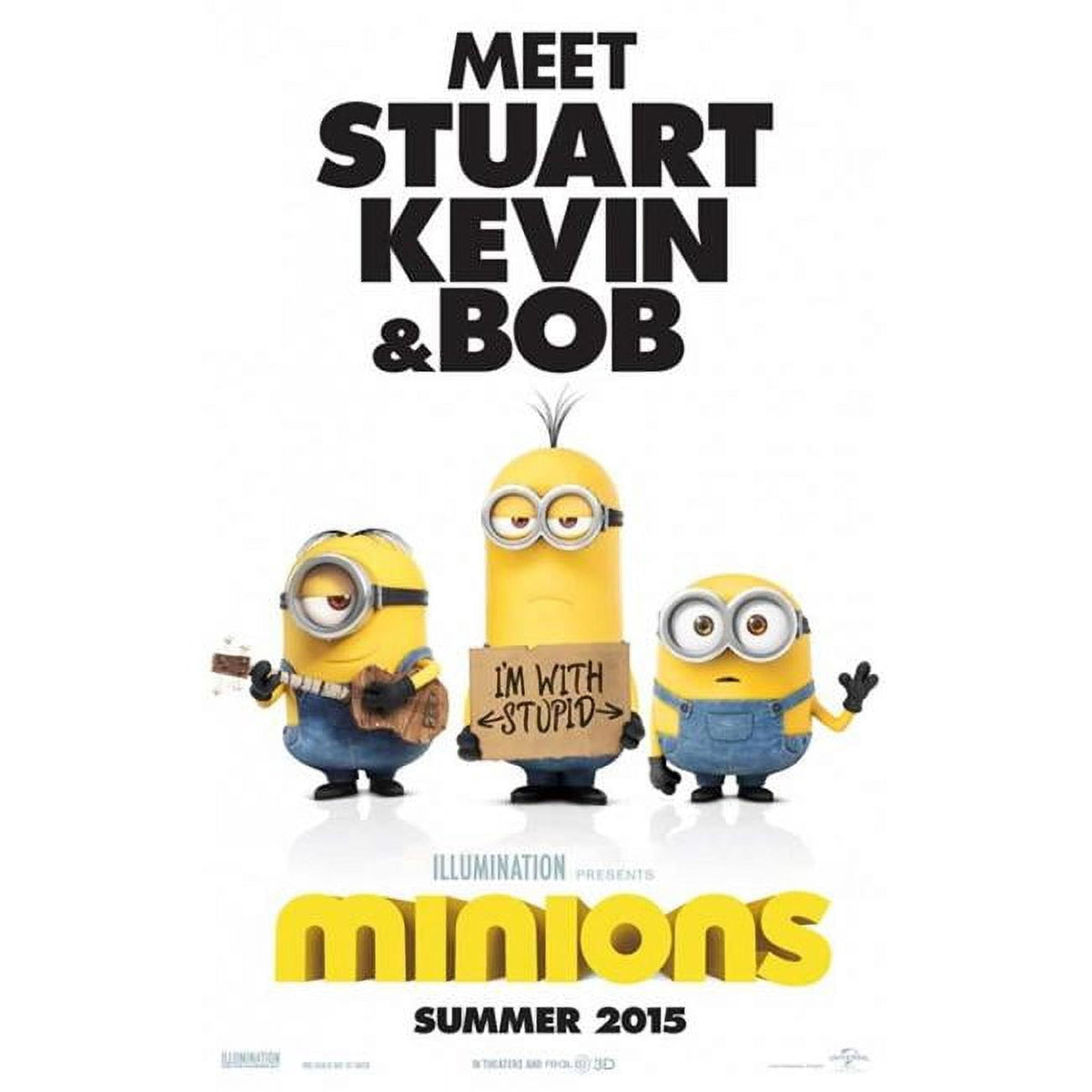 Minions Movie Poster Print featuring playful characters in vibrant colors.