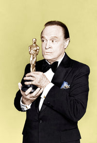 Bob Hope holding an Oscar statuette photo print from the 1970s.