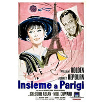 Paris When It Sizzles movie poster featuring Audrey Hepburn and William Holden, 1964