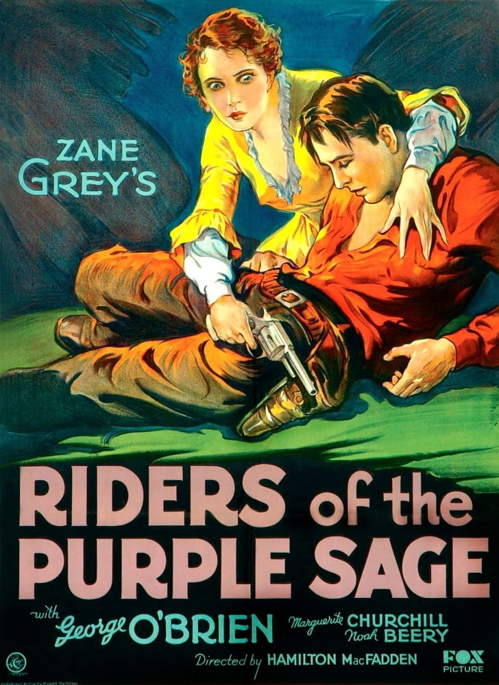Riders of the Purple Sage Movie Masterprint Poster featuring Marguerite Churchill and George O'Brien.