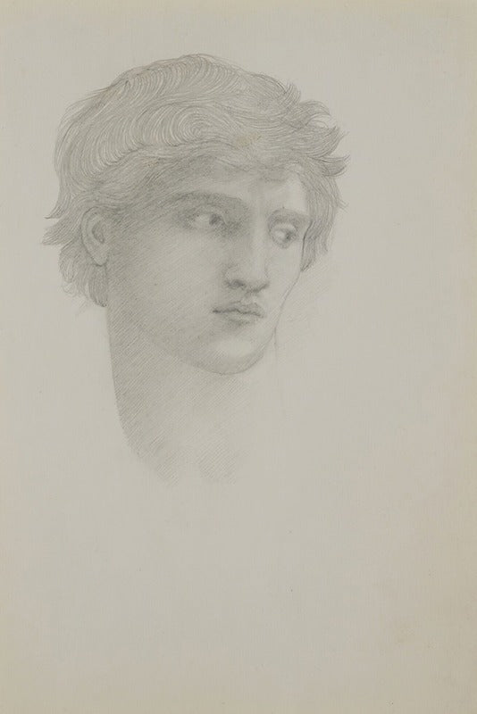 Head of Perseus Study Poster Print by Sir Edward Coley Burne-Jones