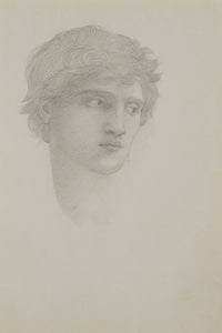 Head of Perseus Study Poster Print by Sir Edward Coley Burne-Jones