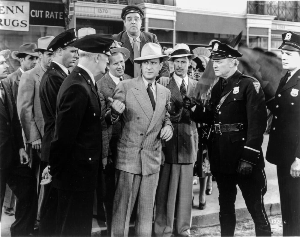 Abbott & Costello Group Photo Print with Policemen